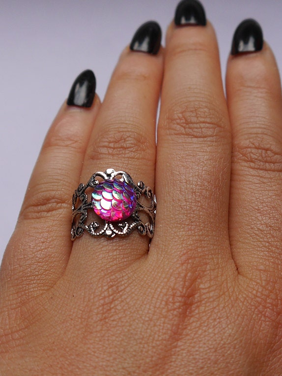 Mermaid ~ Ring ~ Meerjungfrau ~ Fischschuppen ~ skalen ~ Drachen ~ Schmuck ~ Fantasy ~ verstellbar