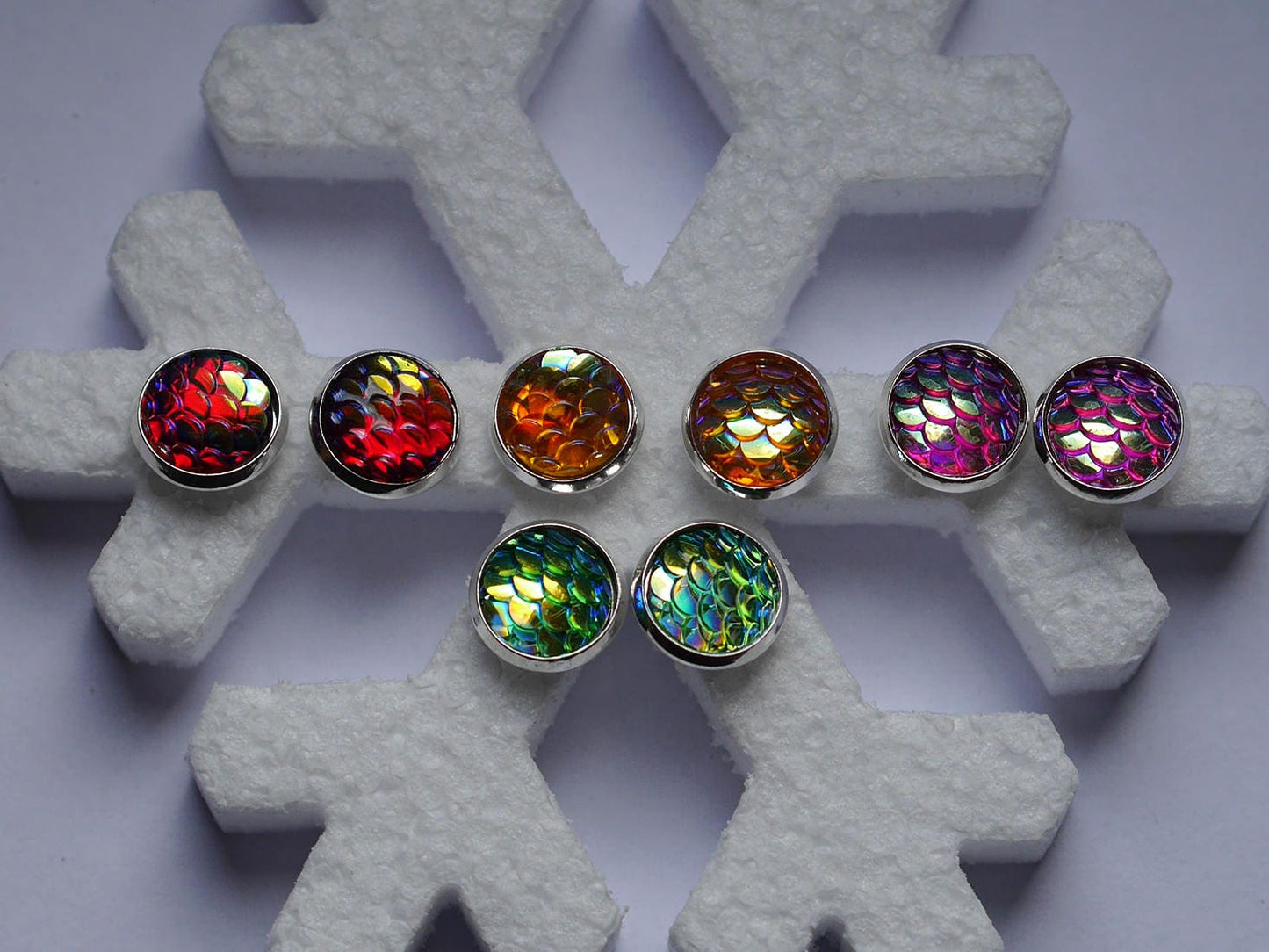 Earcuff Ohrringe Earring Mairmaid DRAGON Scale Earrings