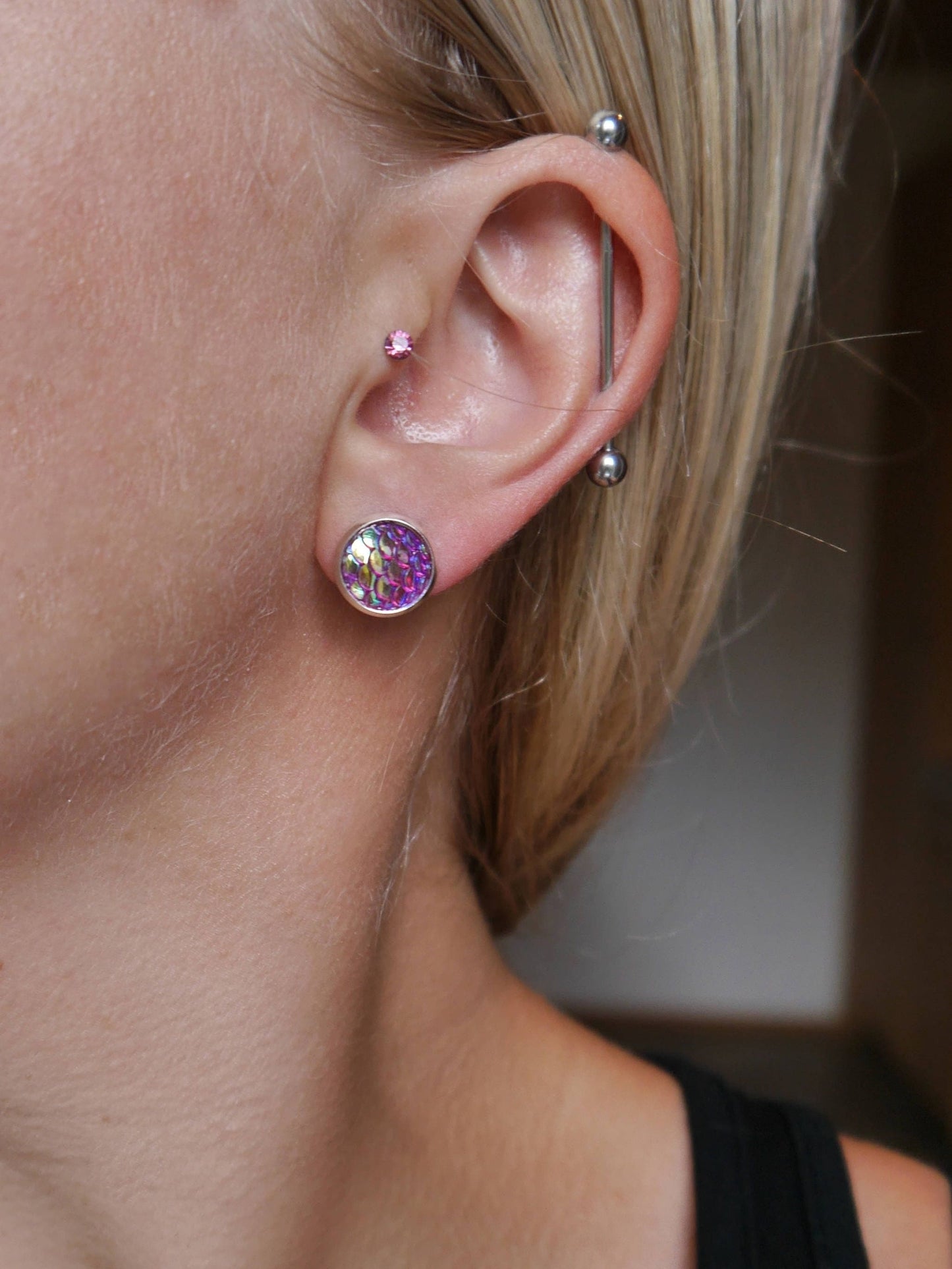 Earcuff Ohrringe Earring Mairmaid DRAGON Scale Earrings