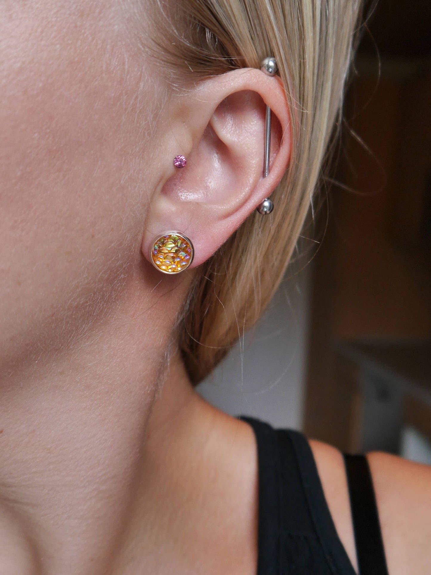 Earcuff Ohrringe Earring Mairmaid DRAGON Scale Earrings