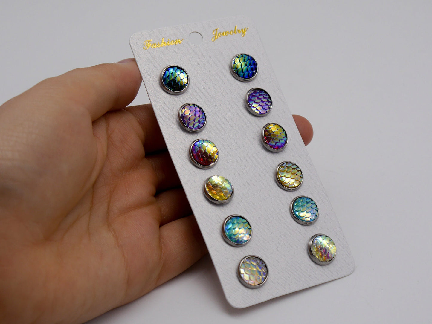Earcuff Ohrringe Earring Mairmaid DRAGON Scale Earrings