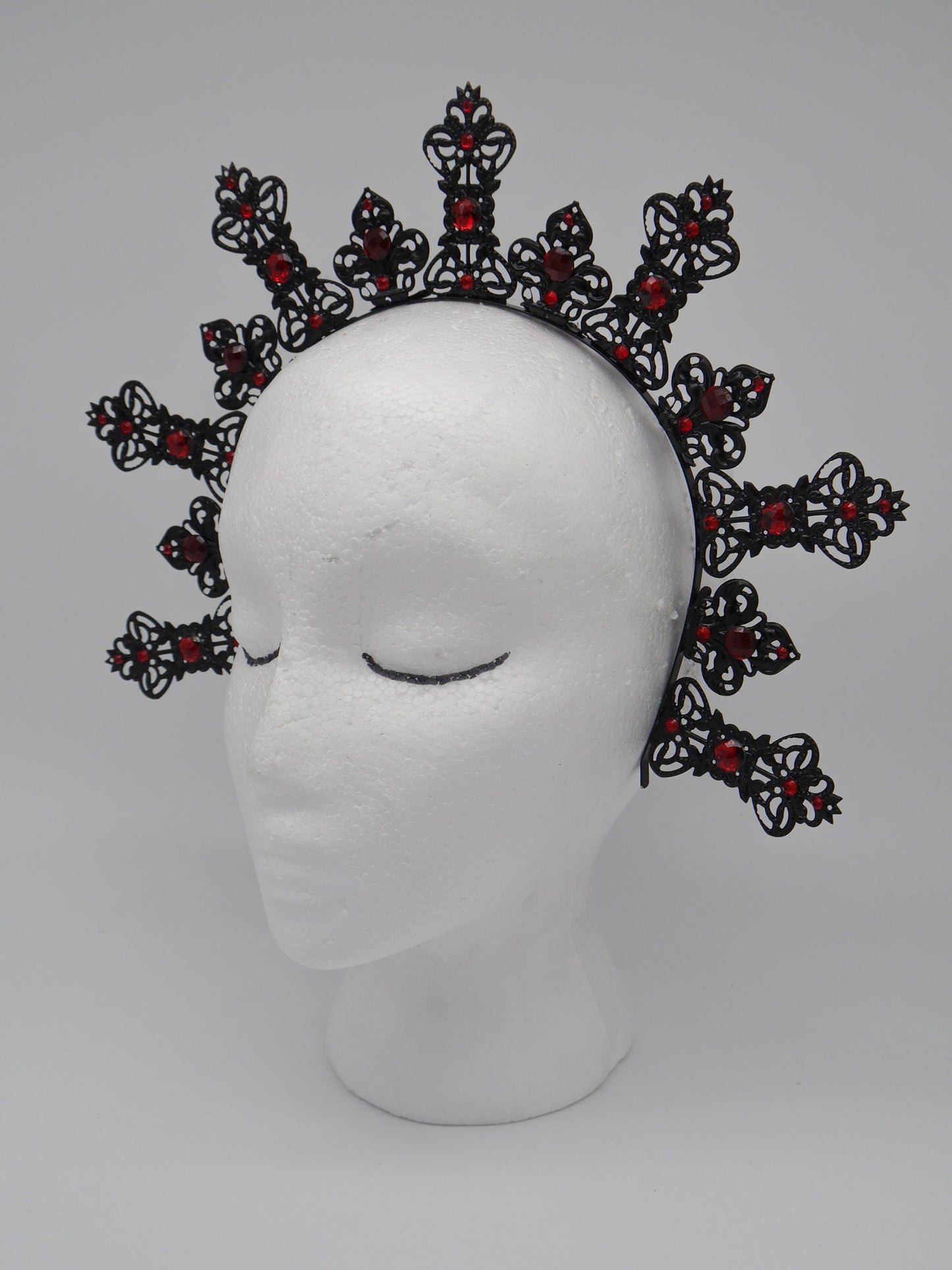 black Royal Gothic Metal halo ~ gloriole ~ nimbus ~ vampir ~ goth ~ crown ~ witch ~ wicca