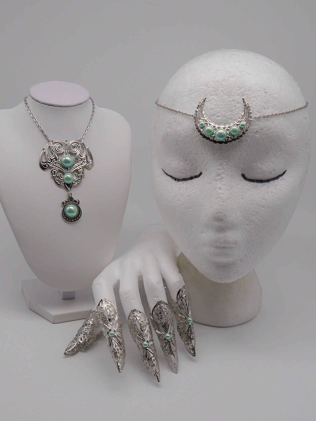 Moon Bindi ~ Wicca ~ Witch ~ Witchy ~ Goth ~ Pagan ~ Occult ~ Strega ~ Ritual ~ Hexe ~ Elb ~ Elfe ~ Moon Child ~ Mond Tiara ~ Kopfschmuck -