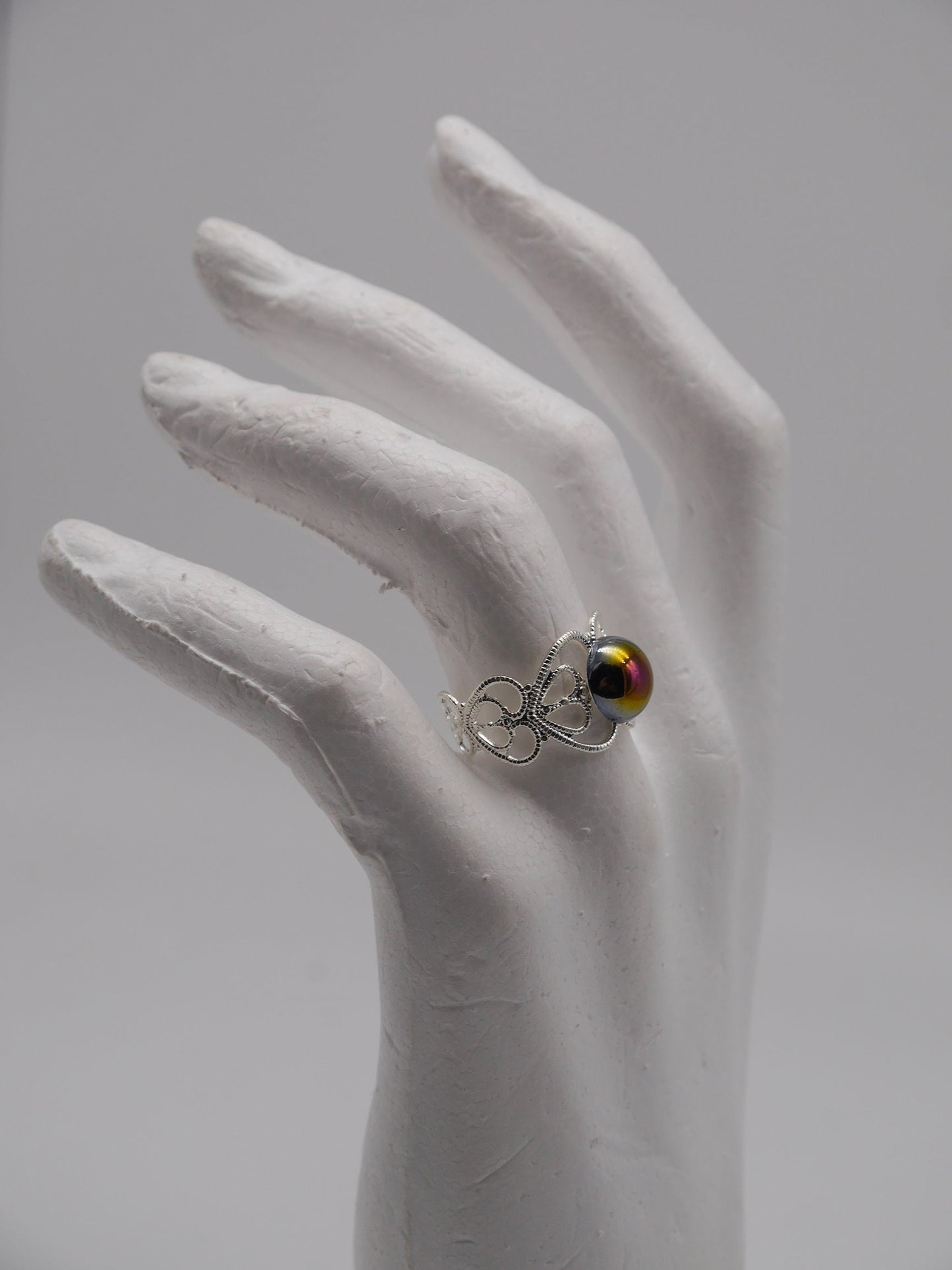 Moon Child Ring ~ Elfe ~ Elb ~ Fantasy ~ Meerjungfrau ~ verstellbar ~ Vintage style ~ Filigree silver ~ Handmade rings ~ Adjustable