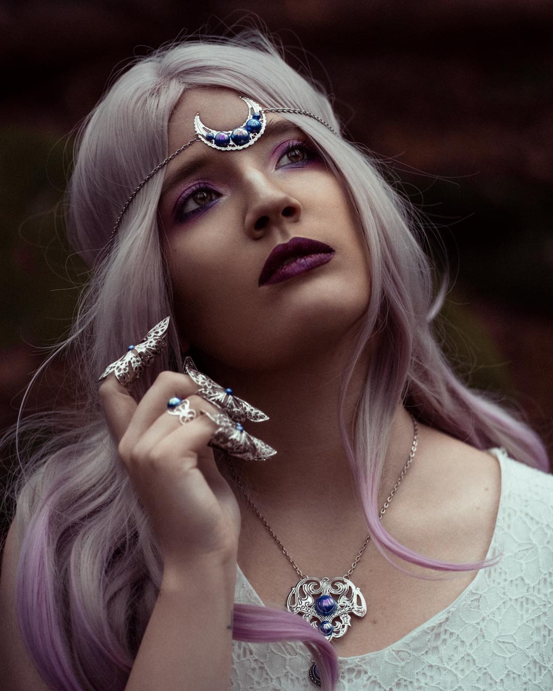 Moon Child Ring ~ Elfe ~ Elb ~ Fantasy ~ Meerjungfrau ~ verstellbar ~ Vintage style ~ Filigree silver ~ Handmade rings ~ Adjustable