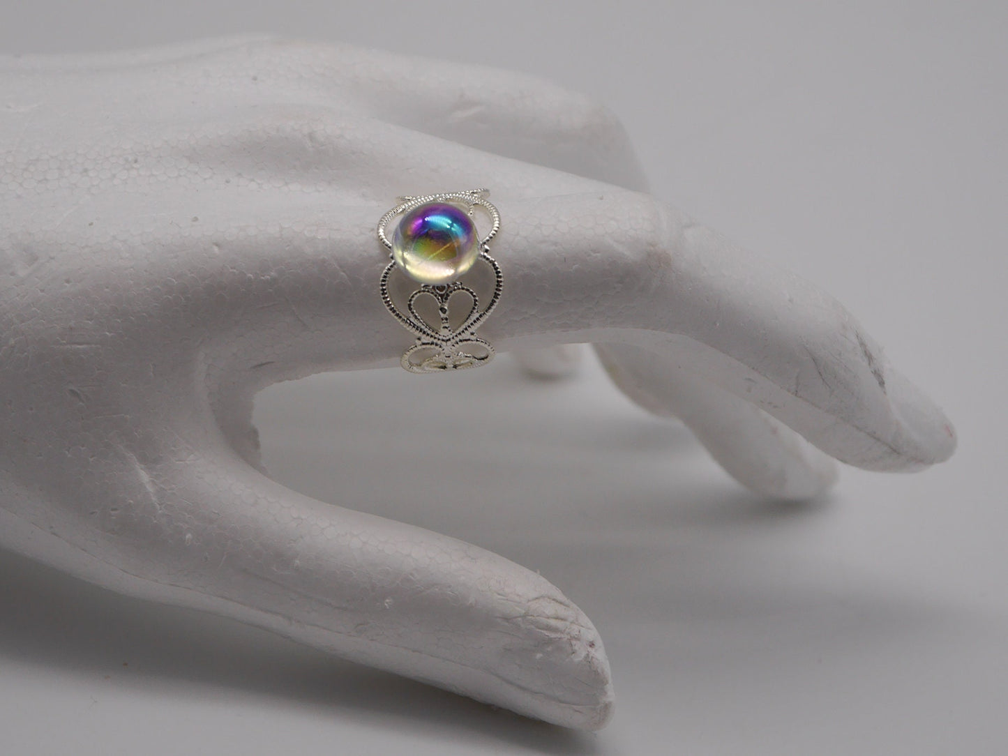 Moon Child Ring ~ Elfe ~ Elb ~ Fantasy ~ Meerjungfrau ~ verstellbar ~ Vintage style ~ Filigree silver ~ Handmade rings ~ Adjustable