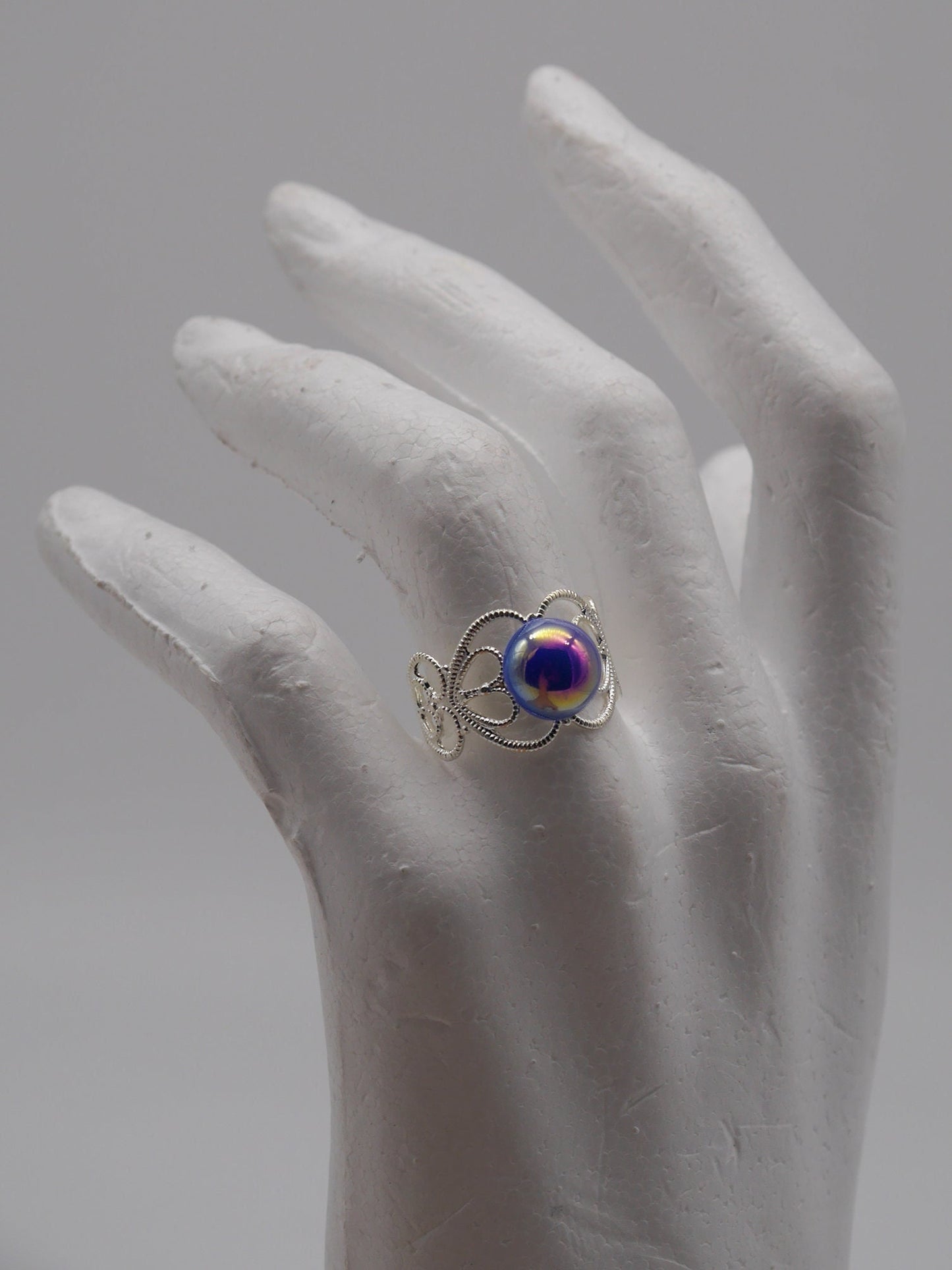 Moon Child Ring ~ Elfe ~ Elb ~ Fantasy ~ Meerjungfrau ~ verstellbar ~ Vintage style ~ Filigree silver ~ Handmade rings ~ Adjustable