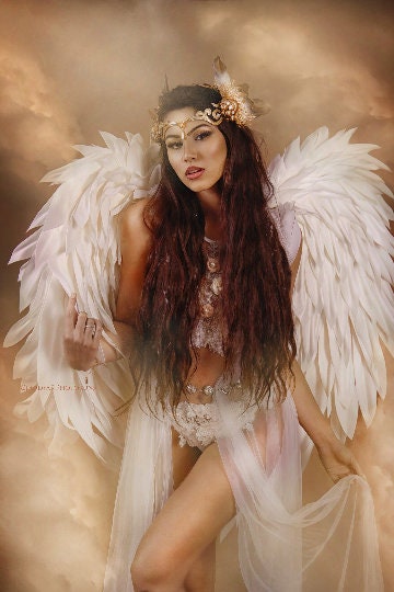 black Valkyrie Headpiece ~ Elv Crown ~ Fantasy ~ Elf ~ Elb ~ Tiara ~ Goth ~ Gothic ~ Crown ~ Kopfschmuck ~ Headdress ~ Krone ~ cosplay