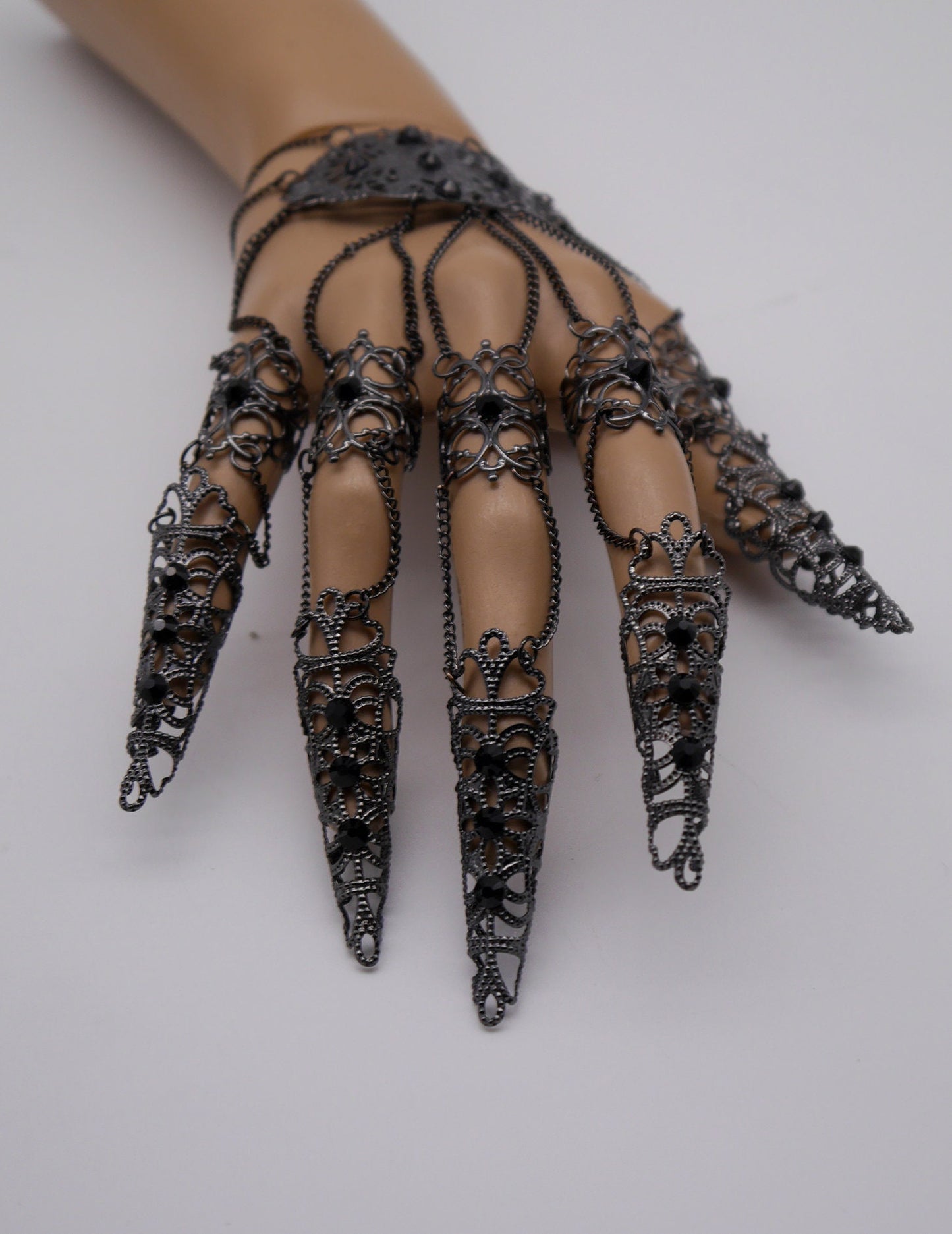 dark gothic Nails (1pc = 1 Full Hand Piece) ~ Filigree Claws ~ Nails ~ Nagel ~ Krallen ~ Ringe ~ Goth ~ Nägel ~ Tips