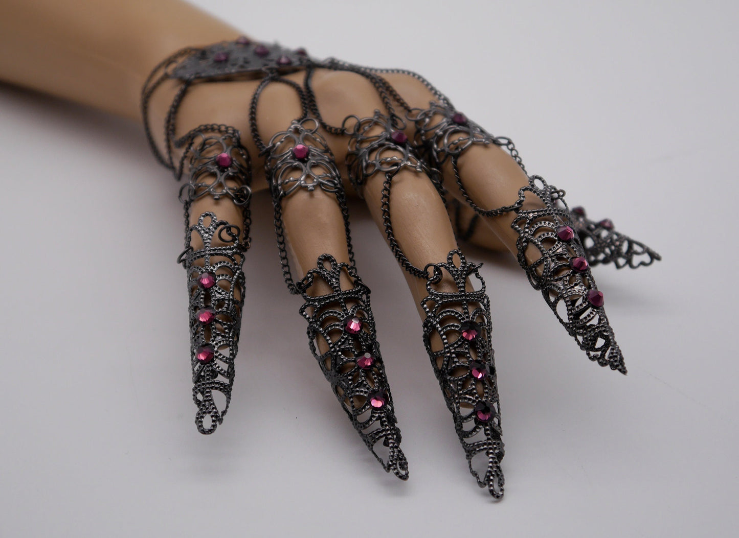 dark gothic Nails (1pc = 1 Full Hand Piece) ~ Filigree Claws ~ Nails ~ Nagel ~ Krallen ~ Ringe ~ Goth ~ Nägel ~ Tips