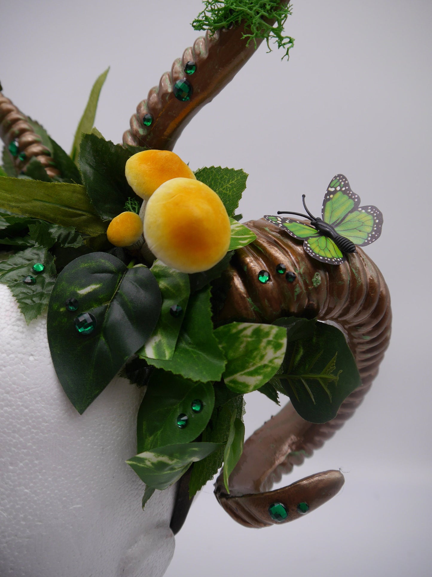 Wald Faun Kopfschmuck ~ mushroom ~ Forest ~ butterfly ~ Headdress ~ Headpiece ~ Pilz Nymphe Halloween Kostüm