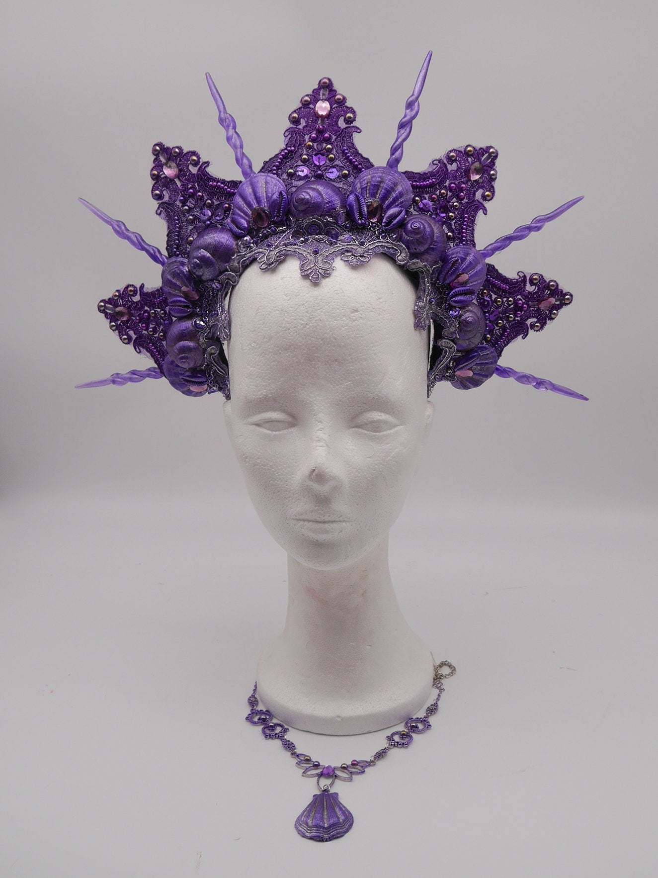mermaid crown ~ Meerjungfrau Krone ~ Königin ~ Kopfschmuck ~ Sirene ~ Shell ~ Muschlekrone