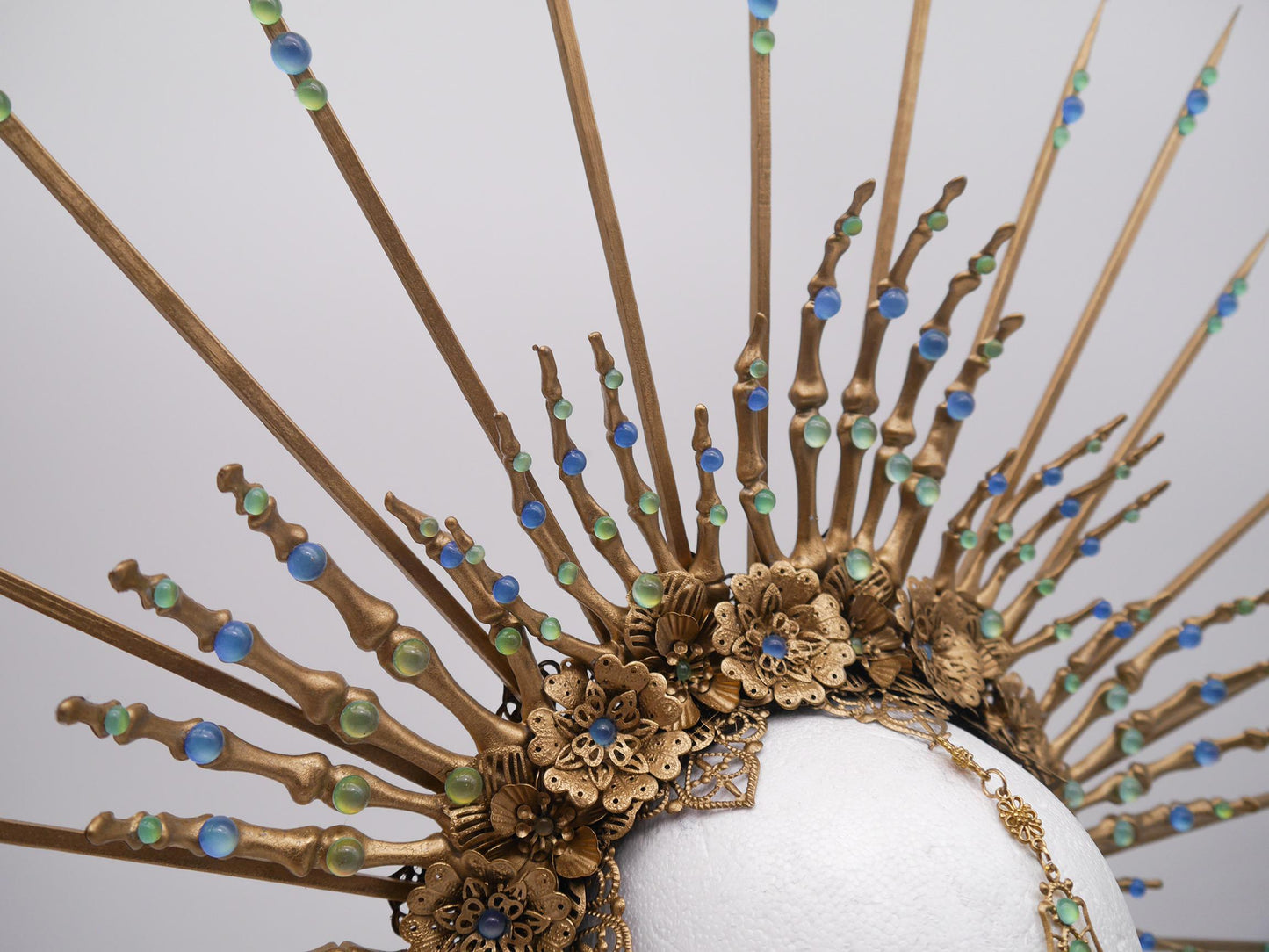 XXL Dia de los muertos Halo ~ Royal Gothic ~ Metal ~ religiös ~ gloriole ~ nimbus ~ crown ~ Krone ~ Kranz ~ Heiligenschein