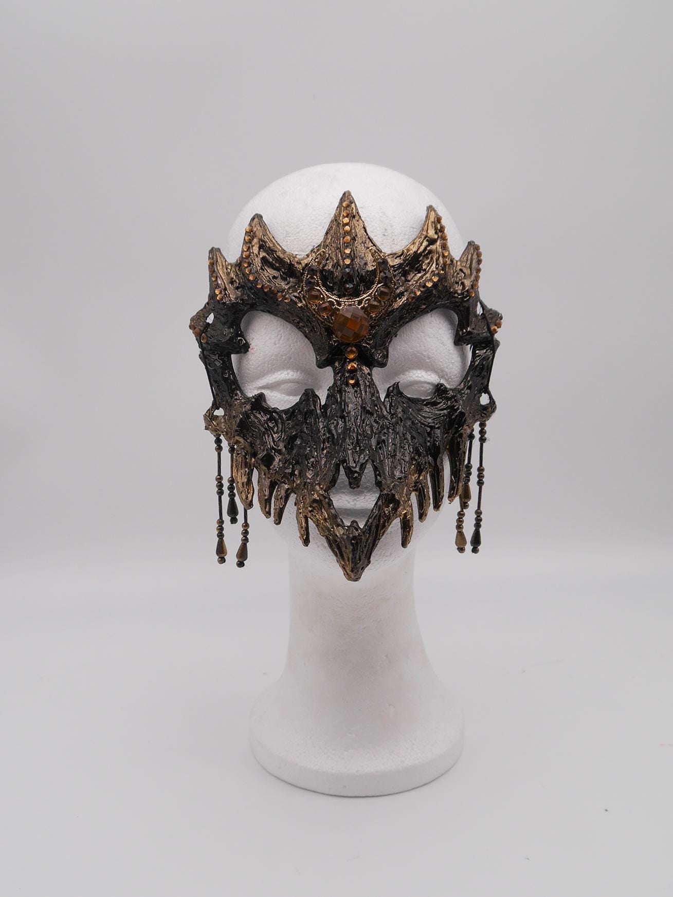 Dark Moonshine Gothic Set ~ Maske ~ Headdress ~ Headpiece ~ Skull - Bones ~ goth ~ Kopfschmuck - festival ~ Devil