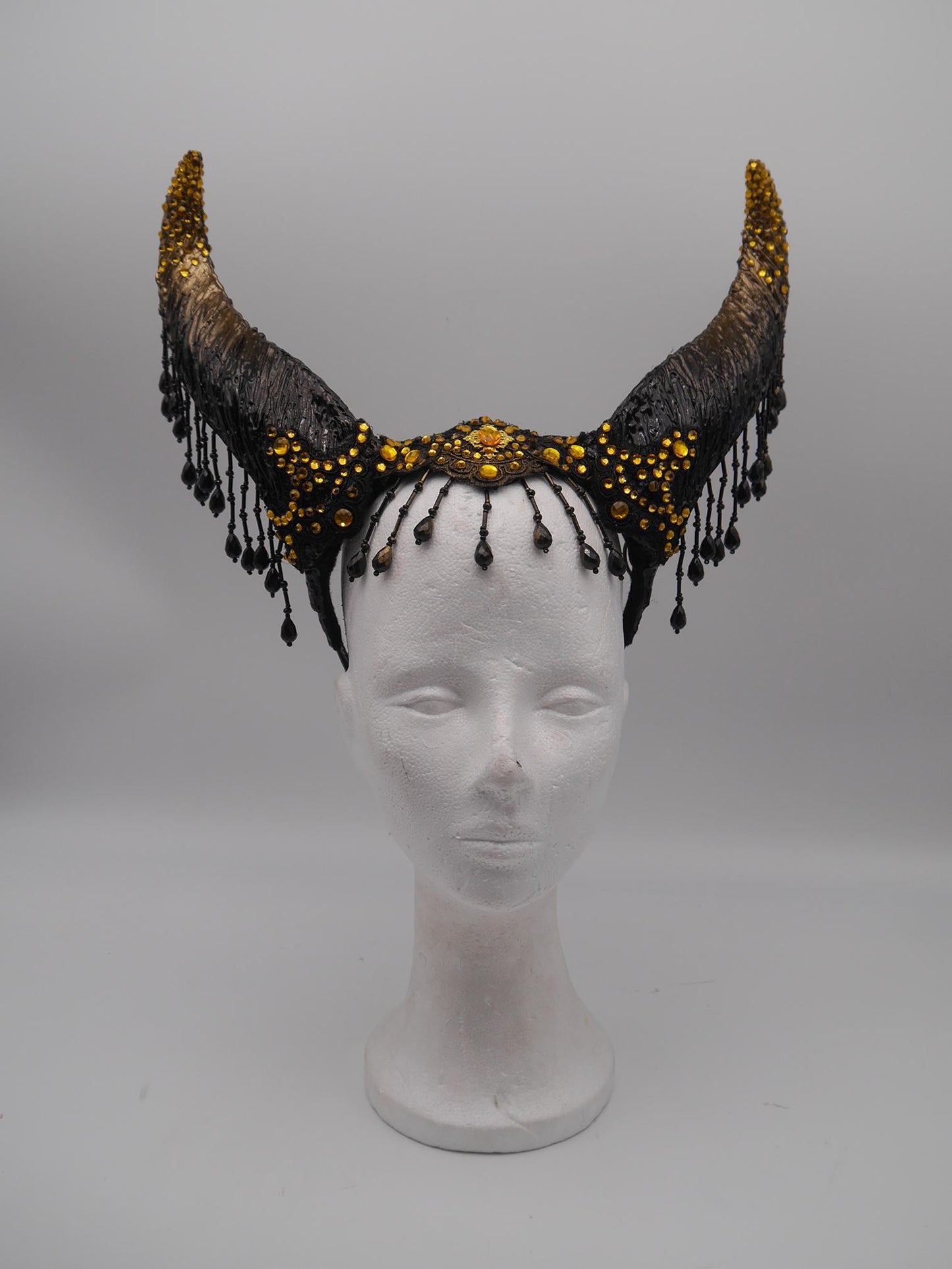 Dark sun Raven Set ~ gothic Maske ~ Headdress ~ Headpiece ~ Skull - Bones ~ goth ~ Kopfschmuck - festival ~ Devil