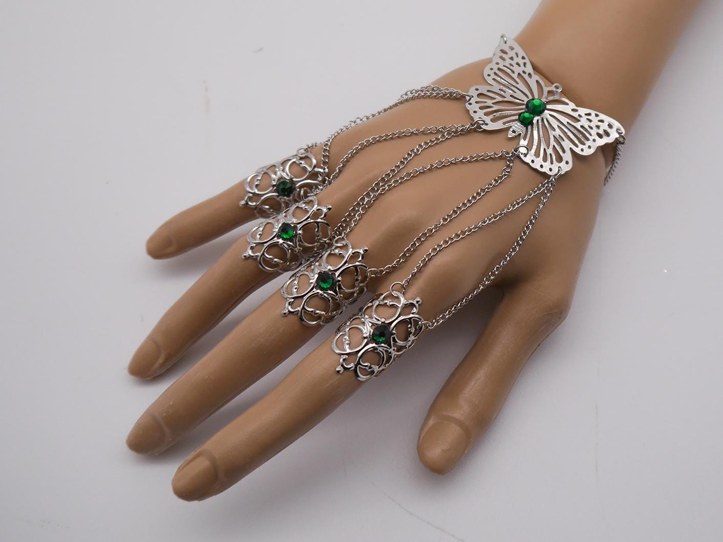 Filigree butterfly Claws Nails (1pc = 1 Full Hand Piece) ~ Nails ~ Nagel ~ Krallen ~ Ringe ~ Gothic ~ Nägel ~ Tips