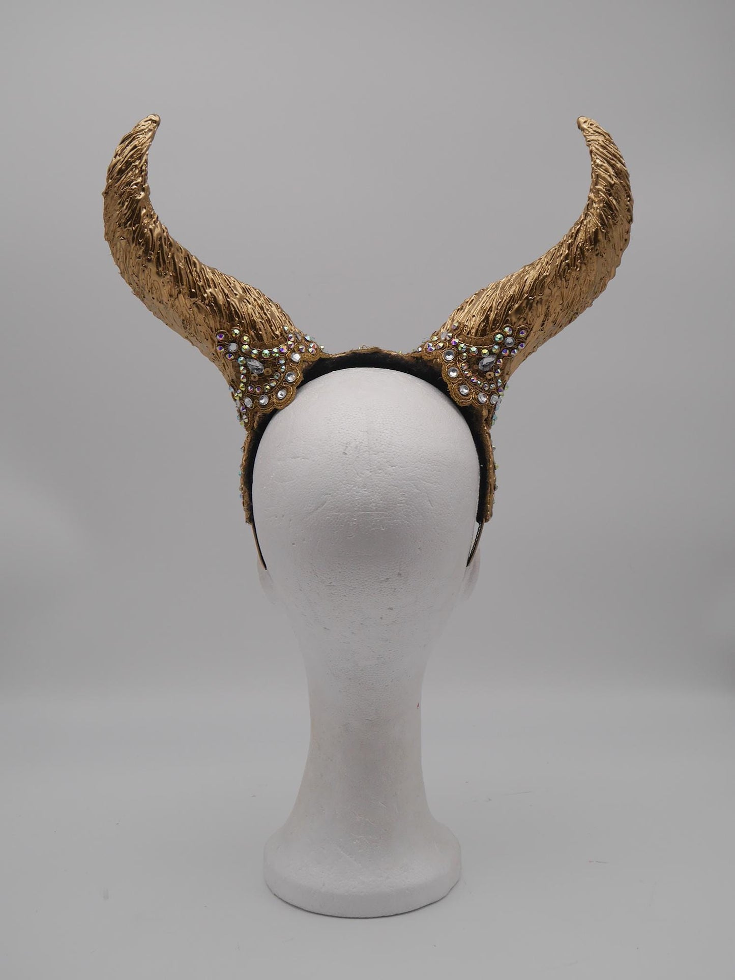 golden glamour maleficent Headdress ~ Gothic headpiece ~ Kopfschmuck