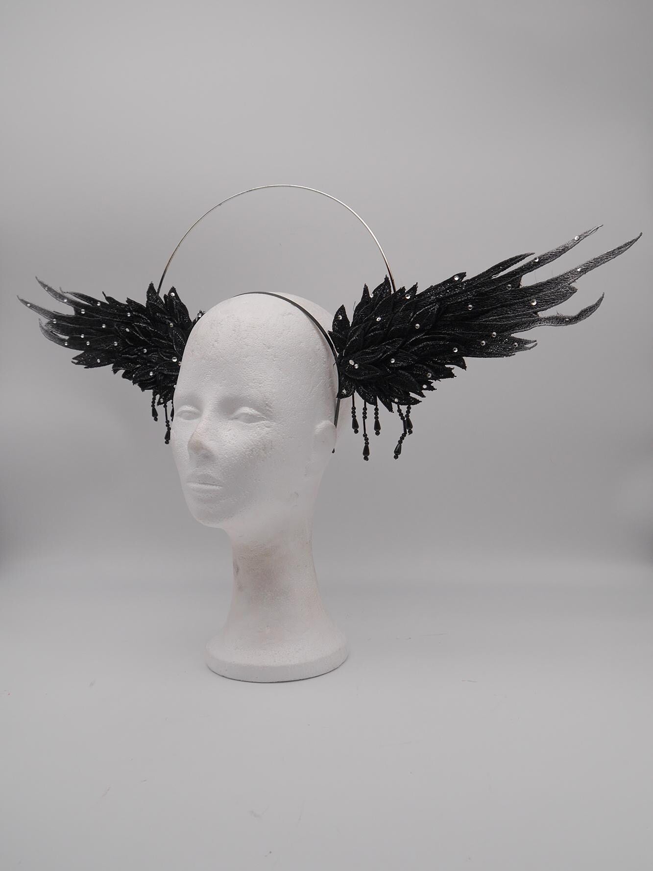gothic Wing Headdress ~ Wing ~ Fantasy ~ Headpiece