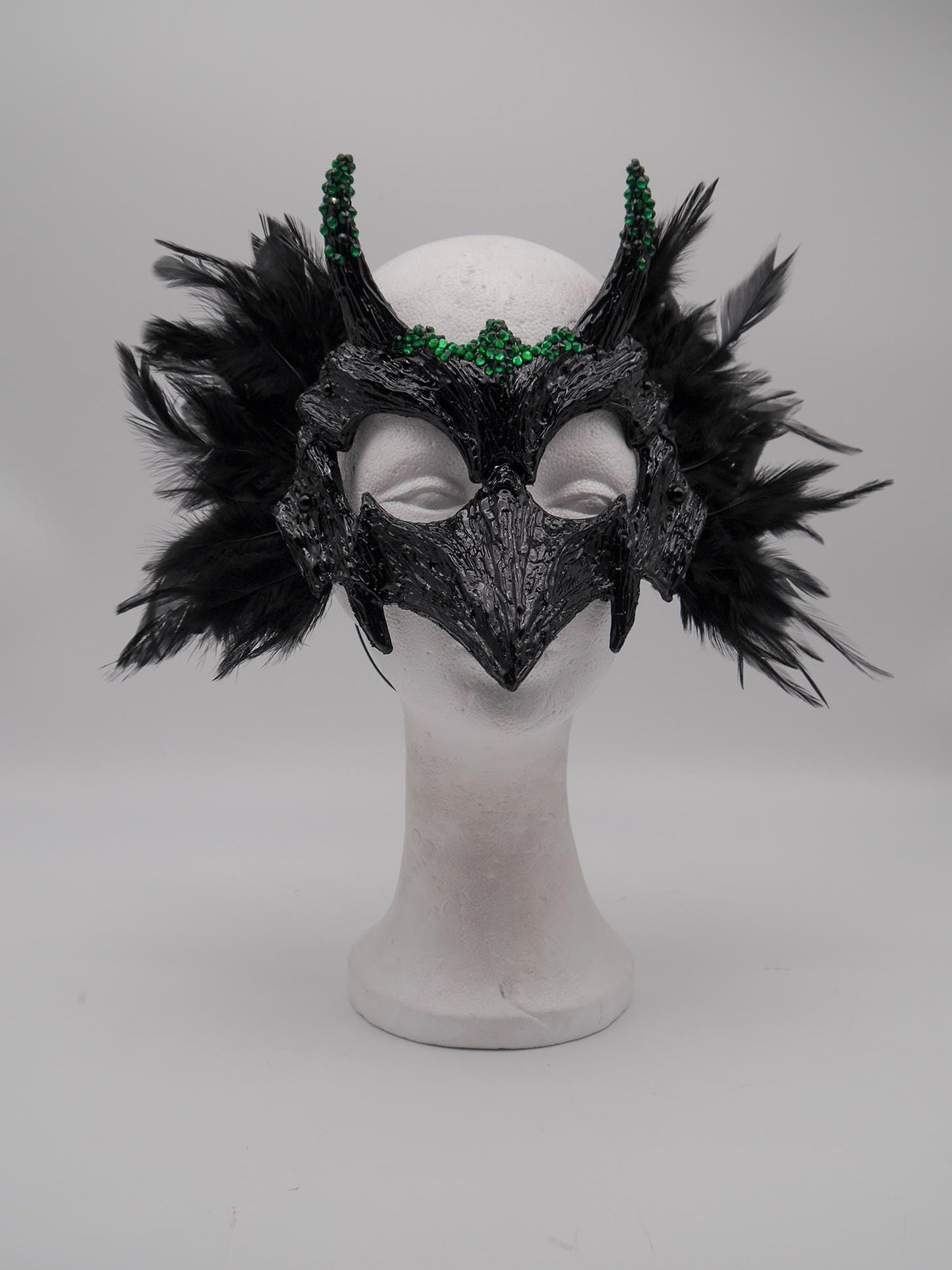 Raven Mask ~ Crow ~ Rabe ~ Vogel ~ Maske ~ Headdress ~ Headpiece ~ Skull - Bones ~ festival ~ Kopfschmuck ~ Teufel