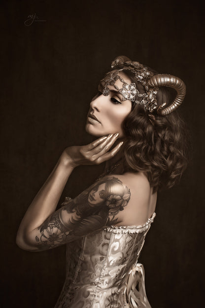 gothic Ram Headpiece