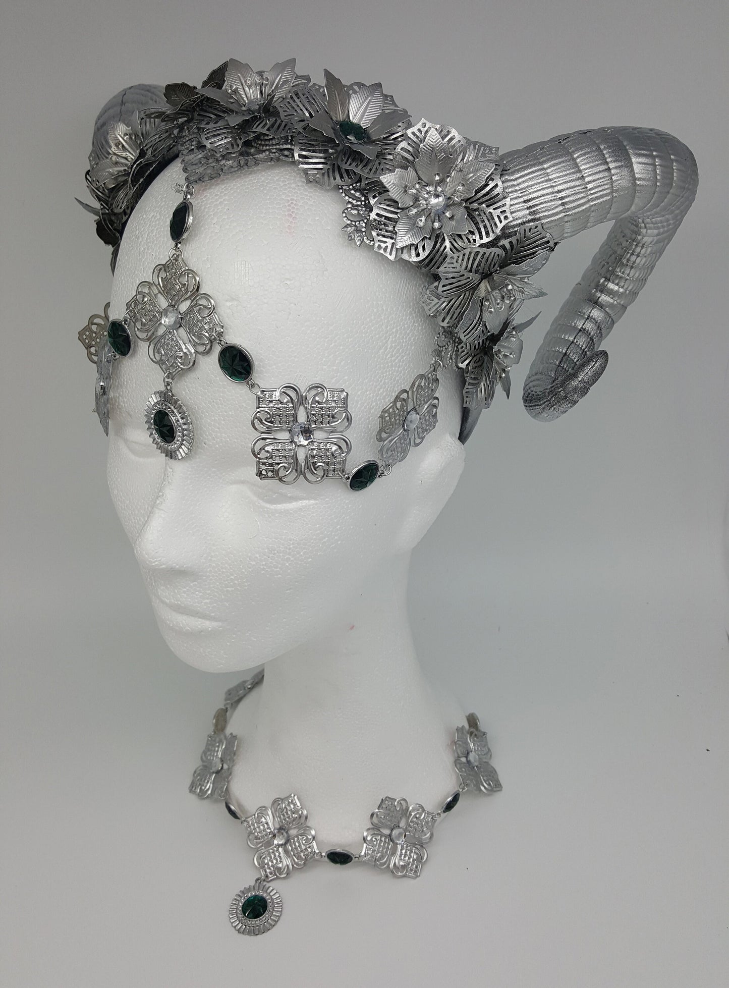 silver Ram Headpiece