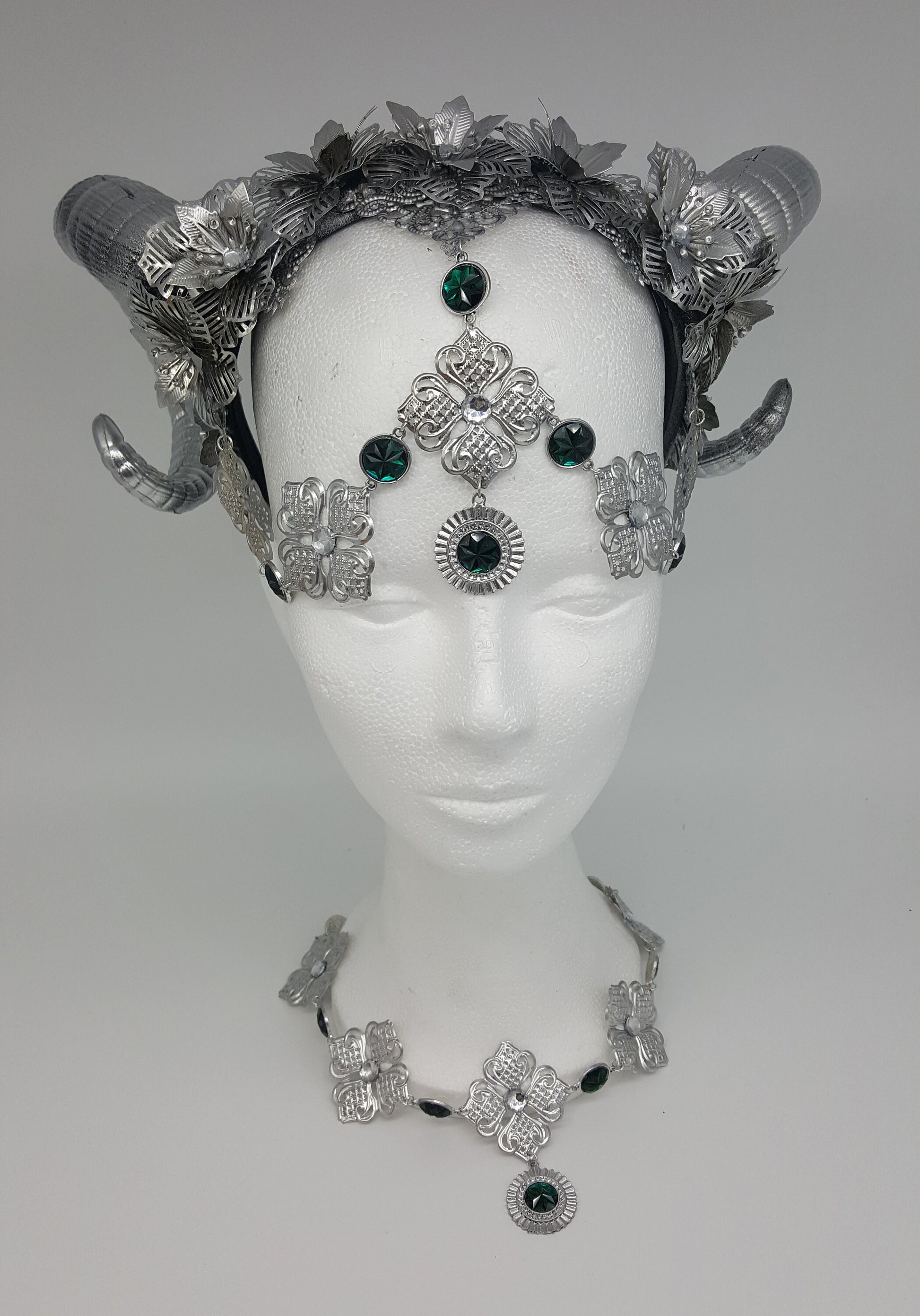 silver Ram Headpiece