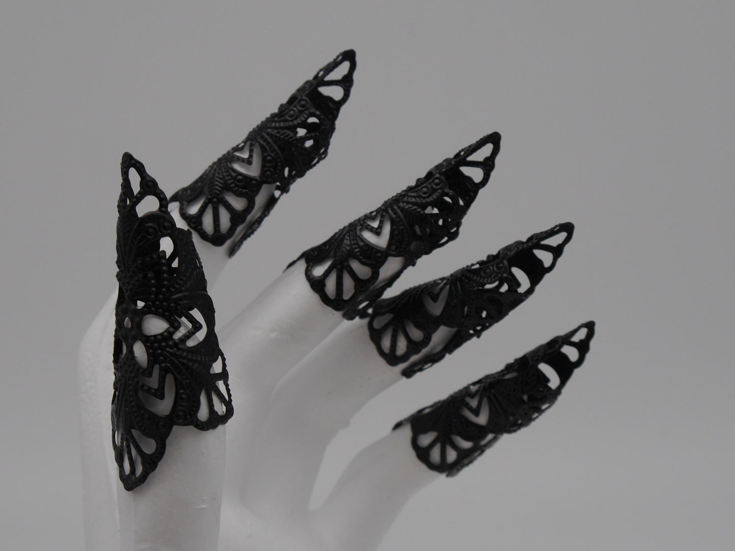 5pc Filigree Claws Nails ~ Nails ~ Nagel ~ Krallen ~ Ringe ~ Gothic ~ Nägel