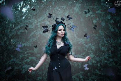 gothic ~ butterfly ~ Headdress ~ Headpiece ~ dark ~ Queen of Darkness ~ schwarzer Schmetterling