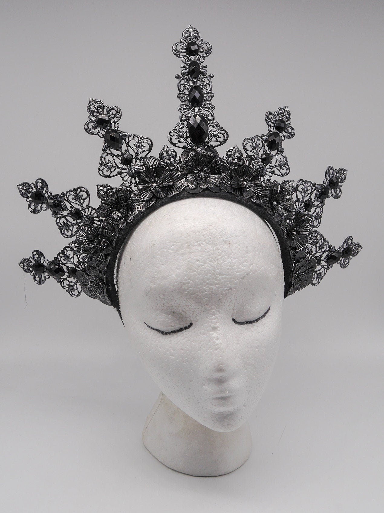 winter dream Halo - white Princess Headdress ~ Kopfschmuck ~ Fee ~ ice ~ Royal Kristall Krone ~ Crown