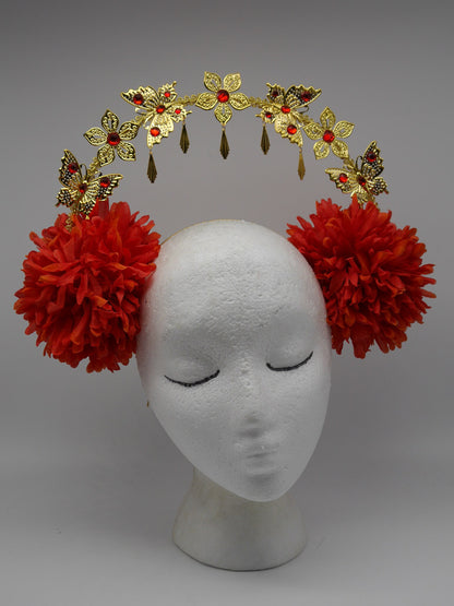 red and gold elves halo ~ Royal ~ Metal gloriole ~ nimbus ~ crown ~ Krone ~ Kranz ~ Heiligenschein ~ Headdress ~ Fee ~ Elfe