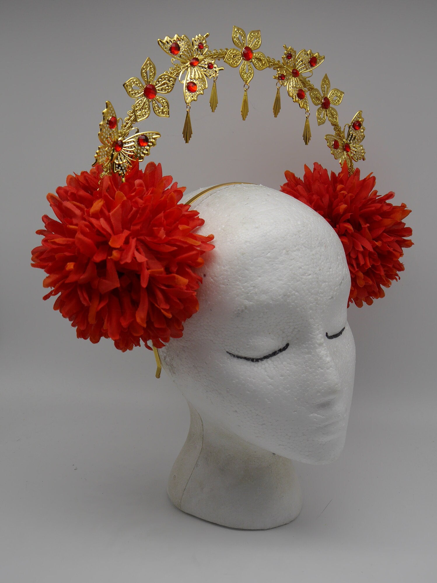 red and gold elves halo ~ Royal ~ Metal gloriole ~ nimbus ~ crown ~ Krone ~ Kranz ~ Heiligenschein ~ Headdress ~ Fee ~ Elfe