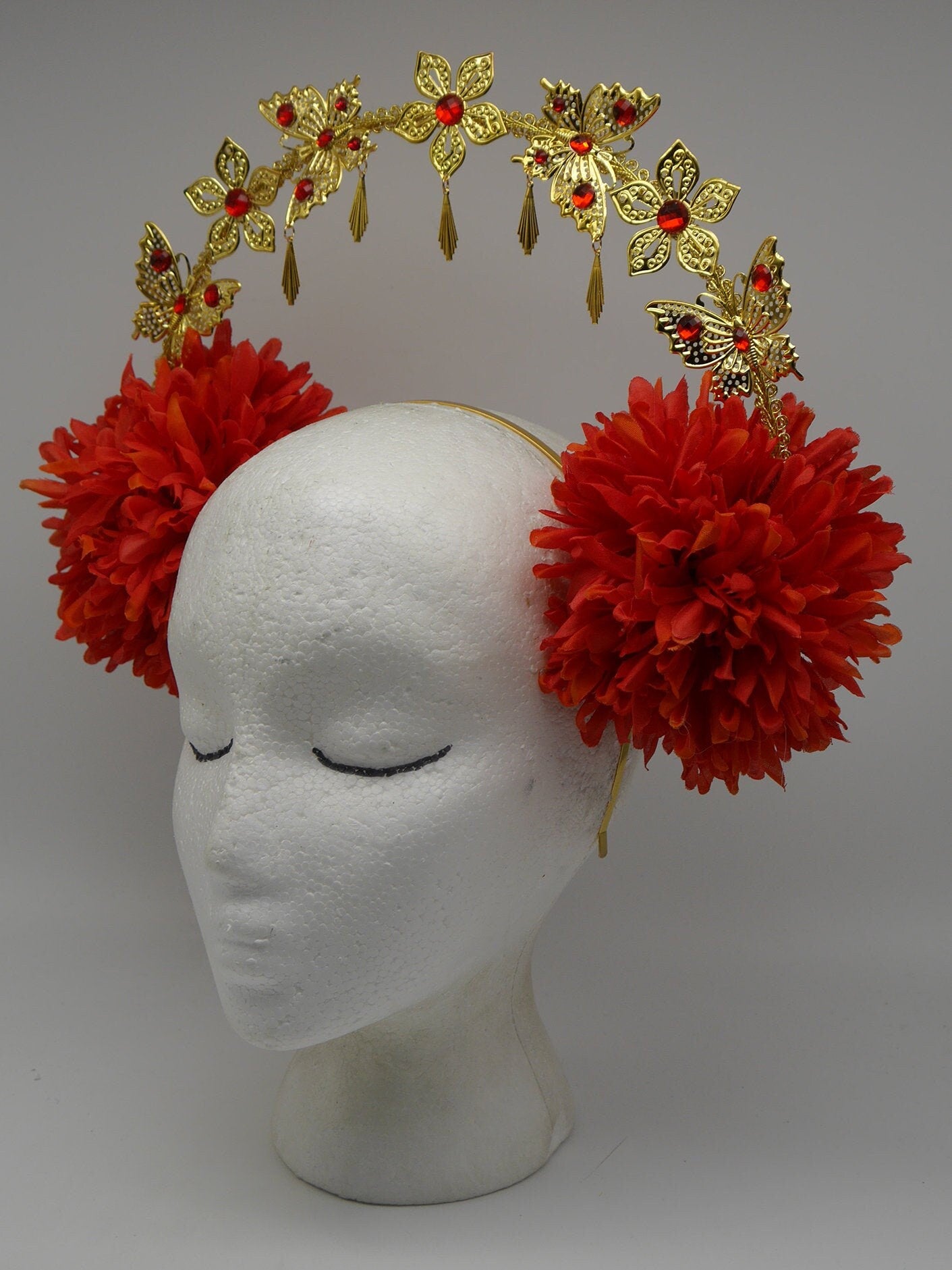 red and gold elves halo ~ Royal ~ Metal gloriole ~ nimbus ~ crown ~ Krone ~ Kranz ~ Heiligenschein ~ Headdress ~ Fee ~ Elfe