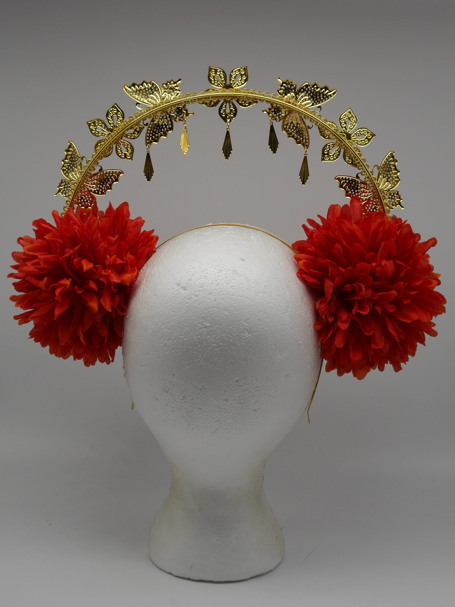 red and gold elves halo ~ Royal ~ Metal gloriole ~ nimbus ~ crown ~ Krone ~ Kranz ~ Heiligenschein ~ Headdress ~ Fee ~ Elfe