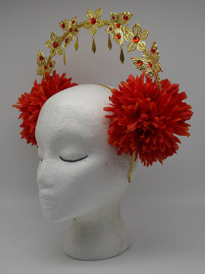 red and gold elves halo ~ Royal ~ Metal gloriole ~ nimbus ~ crown ~ Krone ~ Kranz ~ Heiligenschein ~ Headdress ~ Fee ~ Elfe