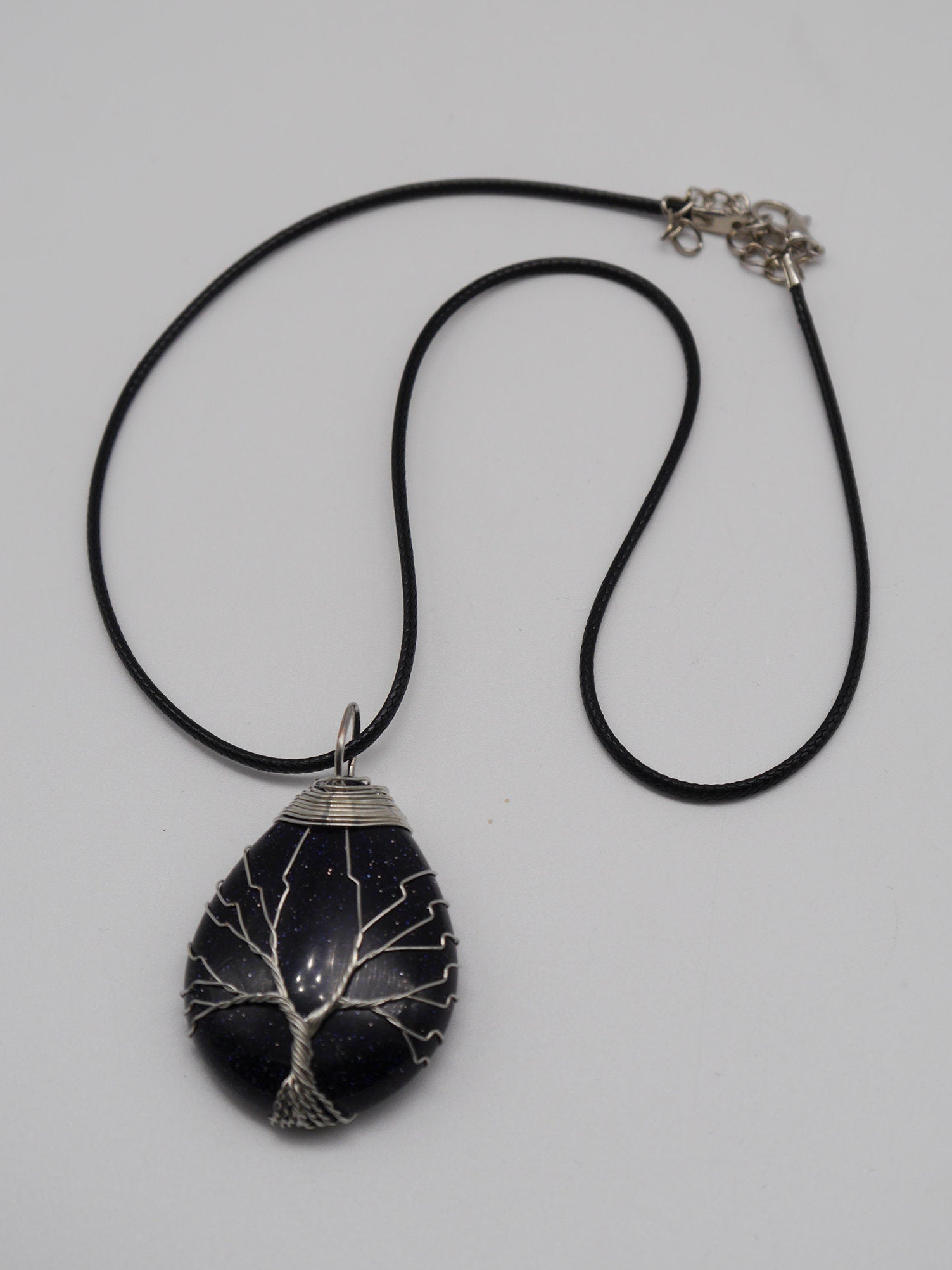 Baum des Lebens Quarz Anhänger ~ Kette ~ wicca ~ ~ Bergkristall Chakra gothic Stein goth mystik mittelalter larp Pendel Hexe Blume