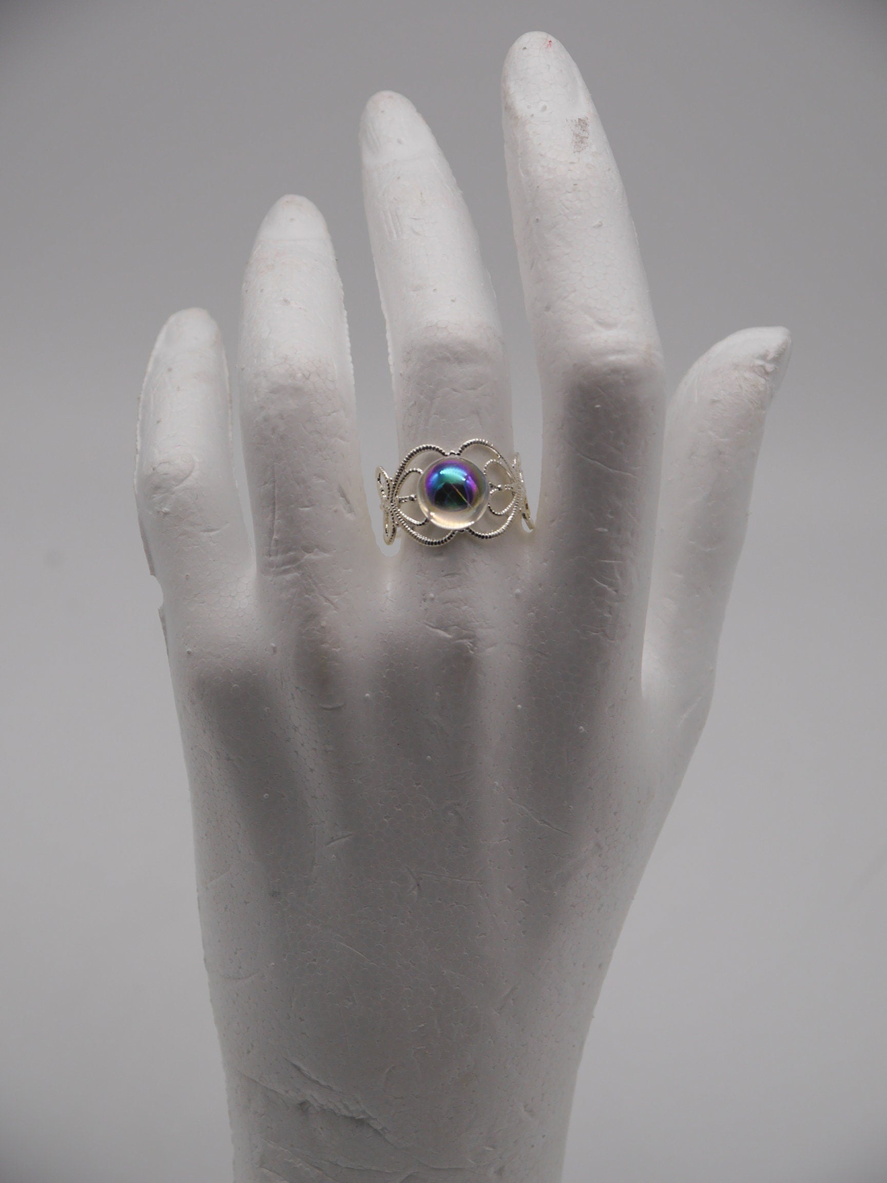 Moon Child Ring ~ Elfe ~ Elb ~ Fantasy ~ Meerjungfrau ~ verstellbar ~ Vintage style ~ Filigree silver ~ Handmade rings ~ Adjustable