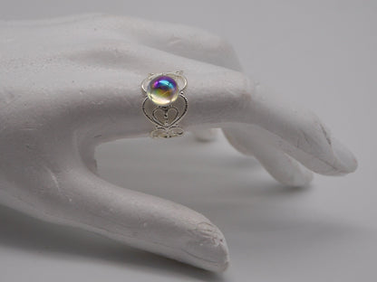 Moon Child Ring ~ Elfe ~ Elb ~ Fantasy ~ Meerjungfrau ~ verstellbar ~ Vintage style ~ Filigree silver ~ Handmade rings ~ Adjustable