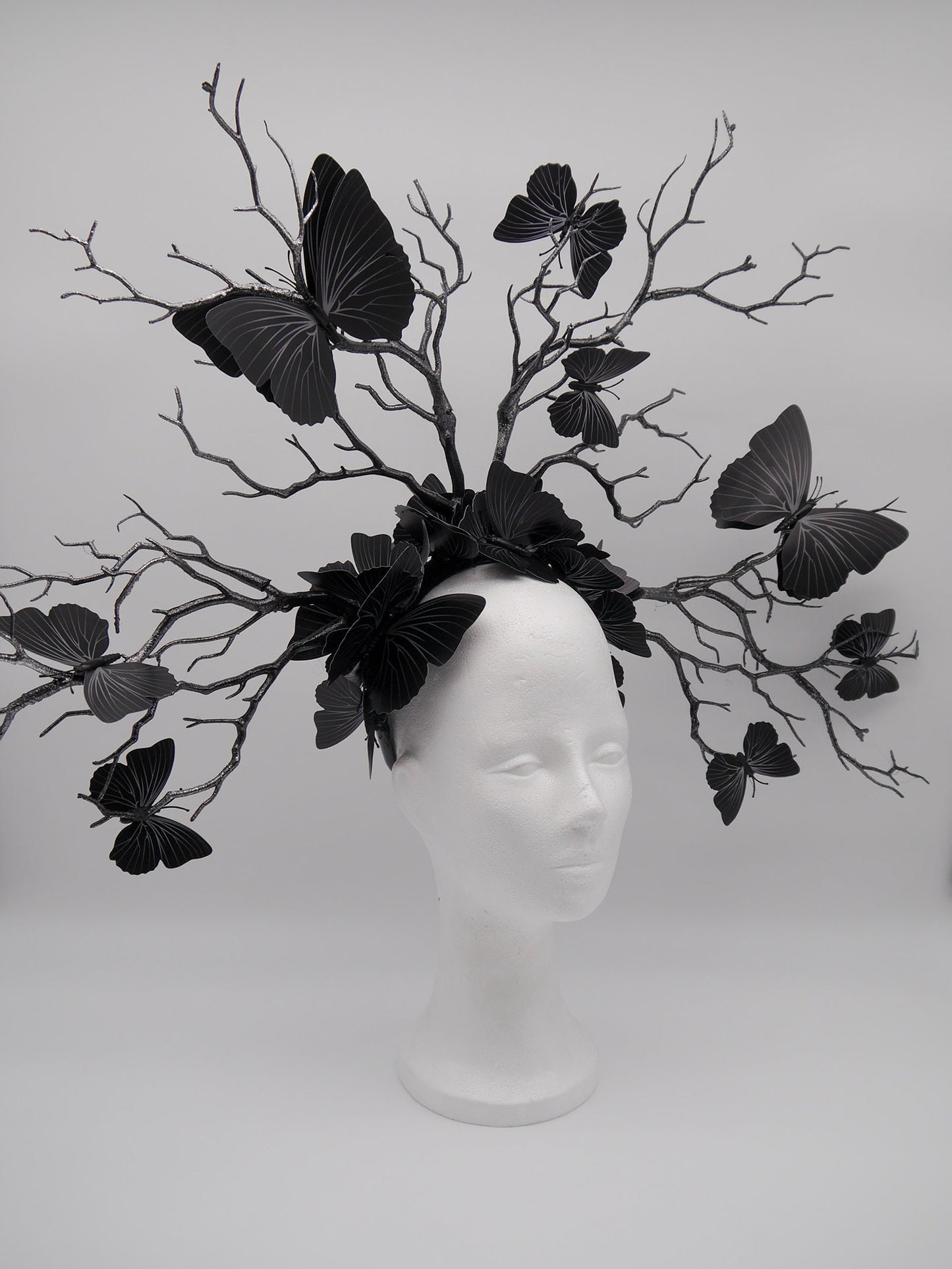 gothic ~ butterfly ~ Headdress ~ Headpiece ~ dark ~ Queen of Darkness ~ schwarzer Schmetterling