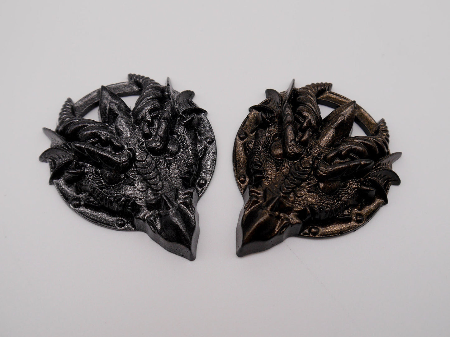 Drachen Amulett Kette ~ black silver Dragon Necklace ~ Fantasy ~ gothic ~ goth ~ witch ~ Resin ~ Geschenk