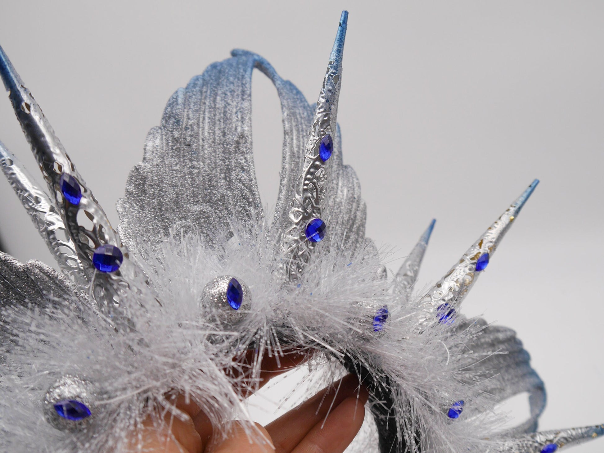 Winter Wings Headdress ~ Headpiece ~ winterwonderland ~ snow ~ ice Queen ~ Headdress ~ Winterdream