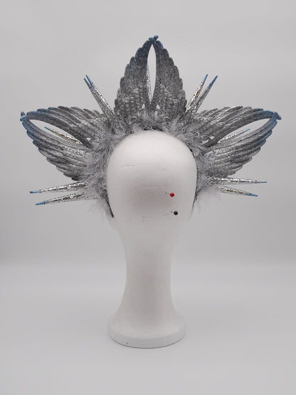 Winter Wings Headdress ~ Headpiece ~ winterwonderland ~ snow ~ ice Queen ~ Headdress ~ Winterdream