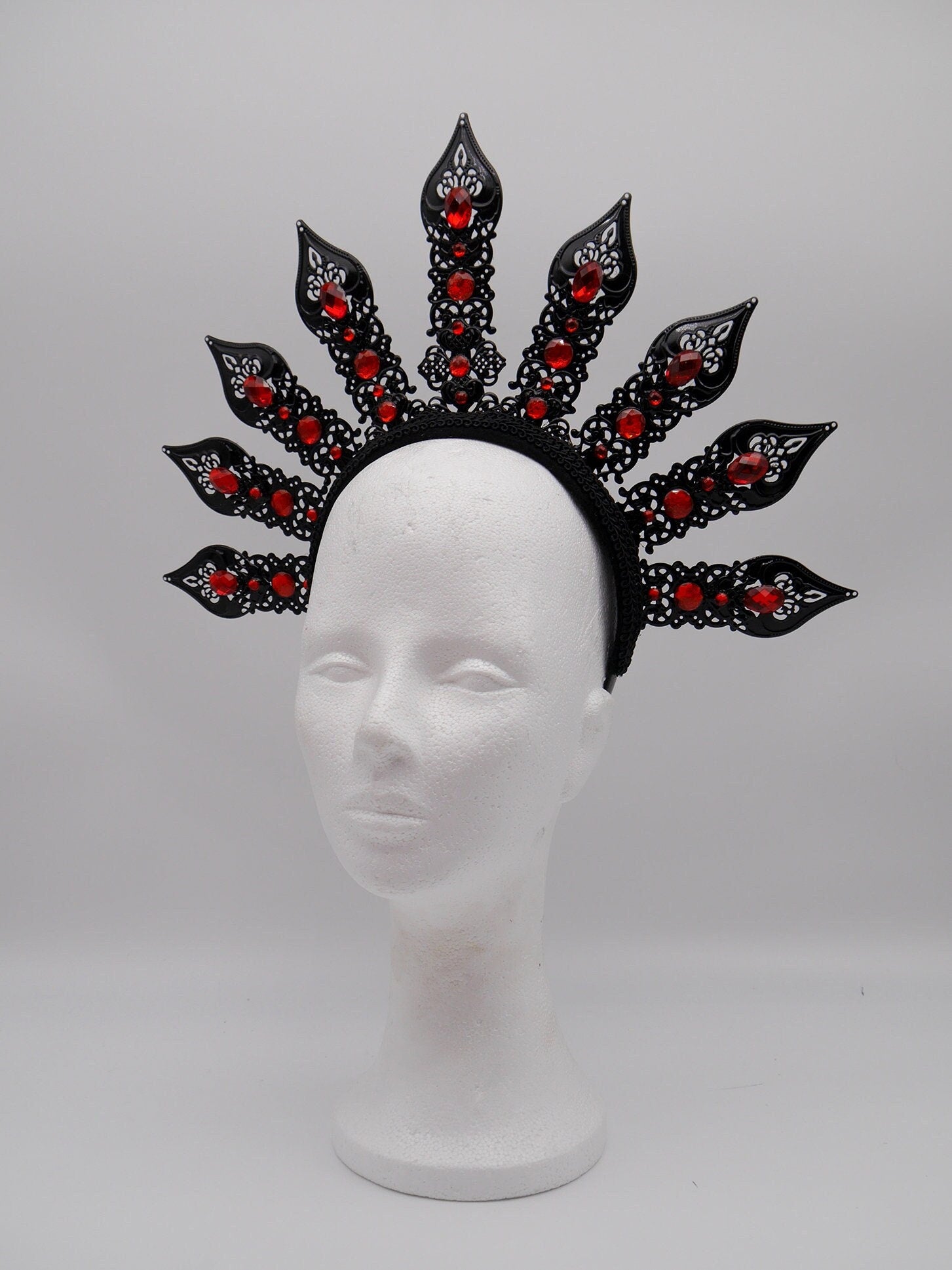 dark gothic Queen Crown ~ Krone ~Tiara ~ böse Königin ~ Halo ~ Headdress ~ wicca ~ witch