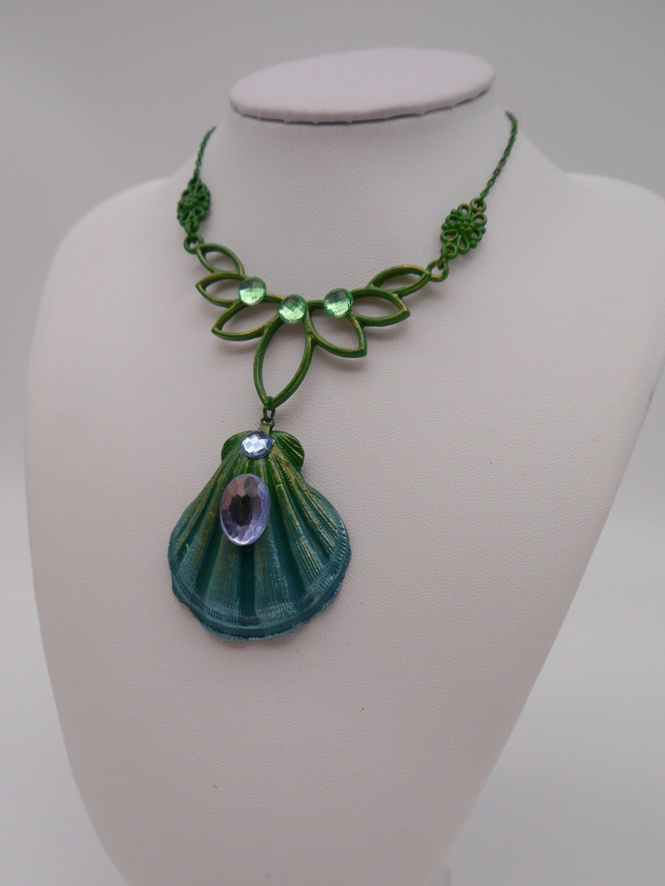 green blue mermaid crown ~ Meerjungfrau Krone ~ Königin ~ Kopfschmuck ~ Sirene ~ Shell ~ Muschlekrone