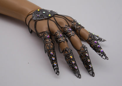dark gothic Nails (1pc = 1 Full Hand Piece) ~ Filigree Claws ~ Nails ~ Nagel ~ Krallen ~ Ringe ~ Goth ~ Nägel ~ Tips