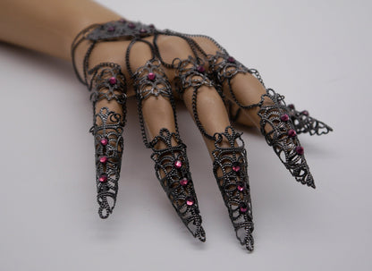 dark gothic Nails (1pc = 1 Full Hand Piece) ~ Filigree Claws ~ Nails ~ Nagel ~ Krallen ~ Ringe ~ Goth ~ Nägel ~ Tips