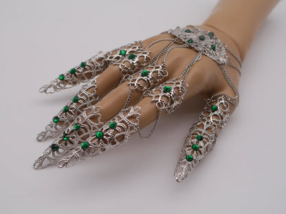 silver Filigree Claws Nails (1pc = 1 Full Hand Piece)