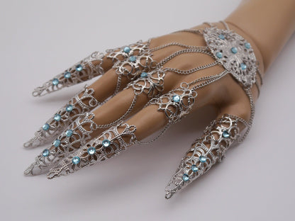 dark gothic Nails (1pc = 1 Full Hand Piece) ~ Filigree Claws ~ Nails ~ Nagel ~ Krallen ~ Ringe ~ Goth ~ Nägel ~ Tips