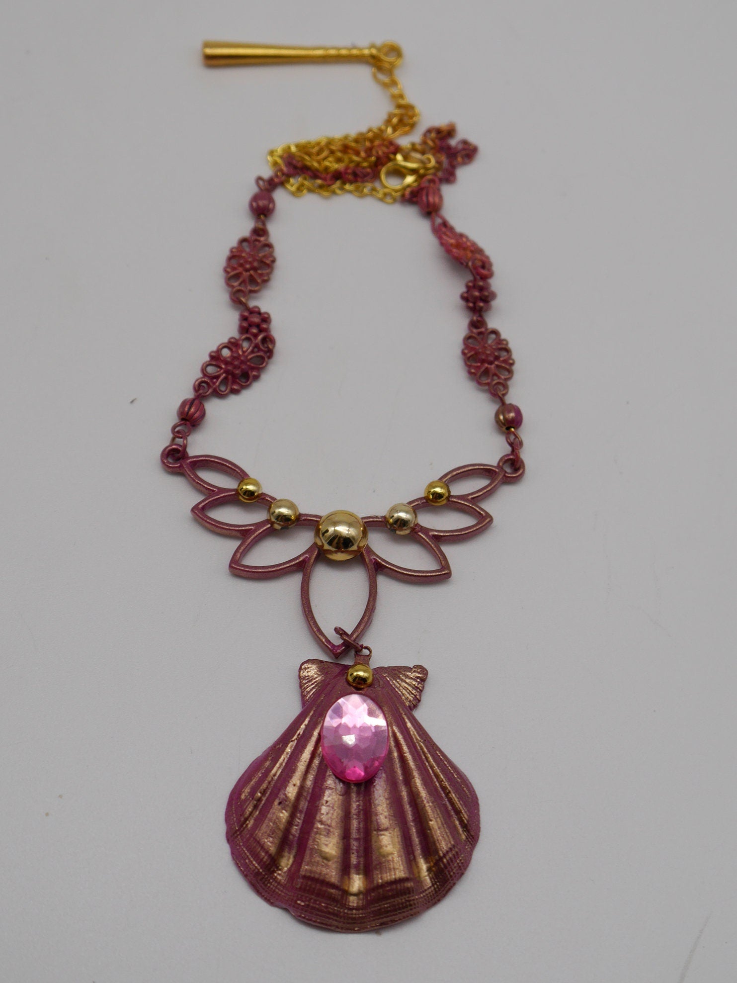 pink golden mermaid crown ~ Meerjungfrau Krone ~ Königin ~ Kopfschmuck ~ Sirene ~ Shell ~ Muschlekrone