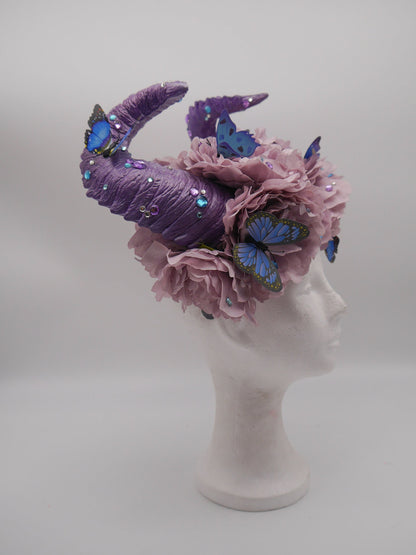 spring butterfly Headdress ~ forest fantasy Horns ~ Elfen ~ Feen ~ faun Headpiece ~ Schmetterling ~ Kopfschmuck ~ Fee