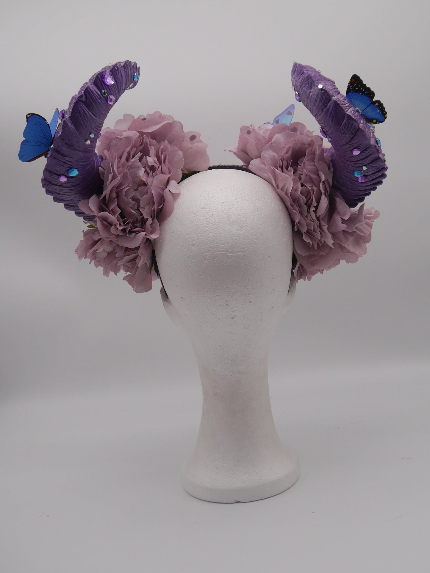 spring butterfly Headdress ~ forest fantasy Horns ~ Elfen ~ Feen ~ faun Headpiece ~ Schmetterling ~ Kopfschmuck ~ Fee